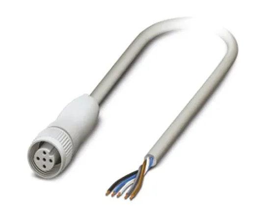 64-1262-82　Phoenix Contact, SAC-5P-5.0-600/M12FS FB Series, Straight M12 to Unterminated Cable assembly, 5m Cable　1404085
