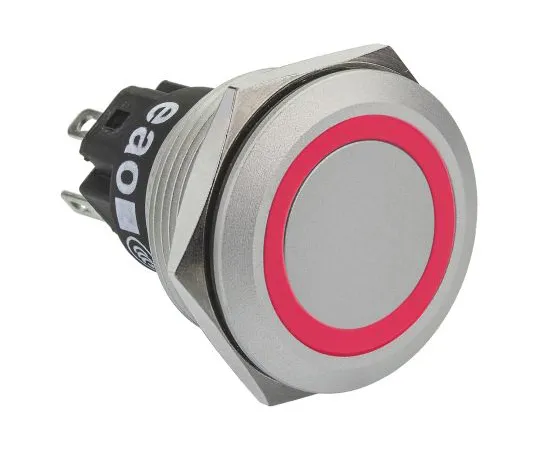 64-1340-60　EAO Single Pole Double Throw (SPDT) Momentary Red LED Push Button Switch, IP65, IP67, 22 (Dia.)mm, Panel Mount, 24V　82-6551.1114