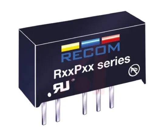 64-0676-14　Recom 1W Isolated DC-DC Converter Through Hole, Voltage in 4.5 → 5.5 V dc, Voltage out -9/15V dc　R05P1509D