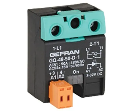64-1281-11　Gefran 50 A Solid State Relay, Zero Crossing, Surface Mount, SCR, 480 V ac Maximum Load　GQ-50-48-D-1-1 (480V/50A)