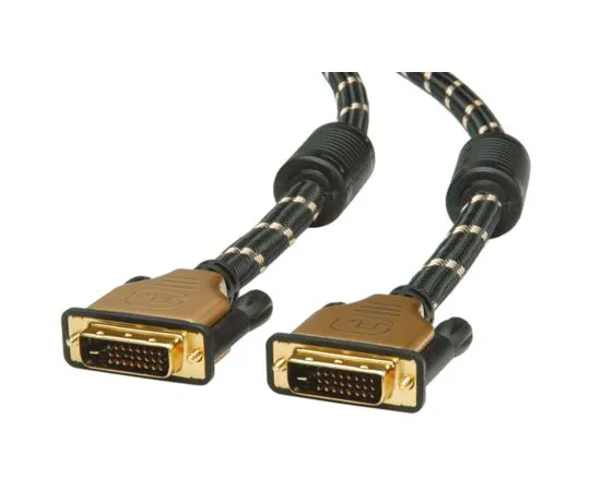 64-1375-90　Roline DVI Cable, DVI-D to DVI-D, Male to Male, 1m　11.04.5511-10