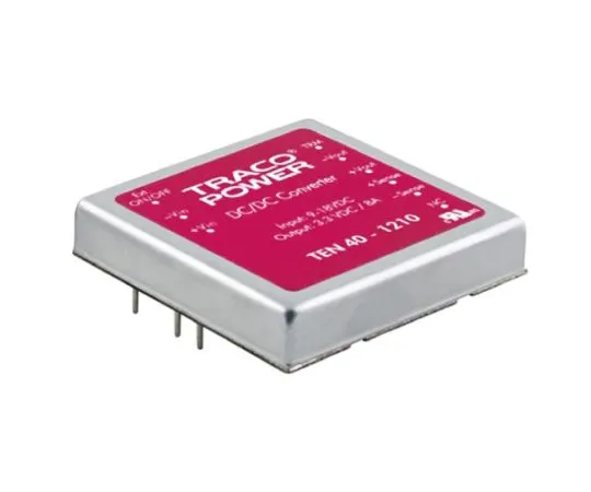 64-0651-34　TRACOPOWER TEN 40 40W Isolated DC-DC Converter Through Hole, Voltage in 18 → 36 V dc, Voltage out 3.3/±12V dc　TEN 40-2433