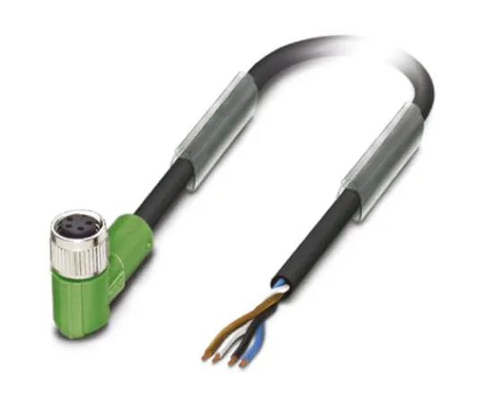 64-1299-47　Phoenix Contact, SAC-4P- 1.5-PUR/M 8FR Series, Right Angle M8 to Unterminated Cable assembly, 1.5m Cable　1681871