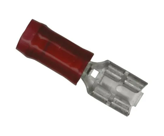 64-1276-83　TE Connectivity PIDG FASTON .187 Series Red Insulated Crimp Receptacle, 4.75 x 0.81mm, 0.3mm² to 0.9mm², 22AWG to　184268-1