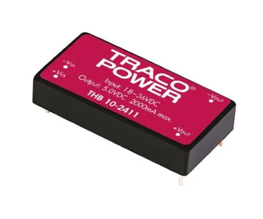 64-0650-51　TRACOPOWER THB 10 10W Isolated DC-DC Converter Through Hole, Voltage in 36 → 75 V dc, Voltage out 12V dc Medical　THB 10-4812