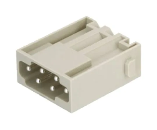 64-0662-46　Han-Modular Series Male Module, 6 Way, 2 Row, Rated At 16A, 500 V, For Use With Han E Quick Lock Module, Han E Quick　09140062633