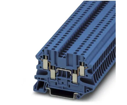 64-1306-99　Phoenix Contact, UT 2.5-QUATTRO BU Series , 500 V Feed Through Terminal Block, Screw Termination　3044555