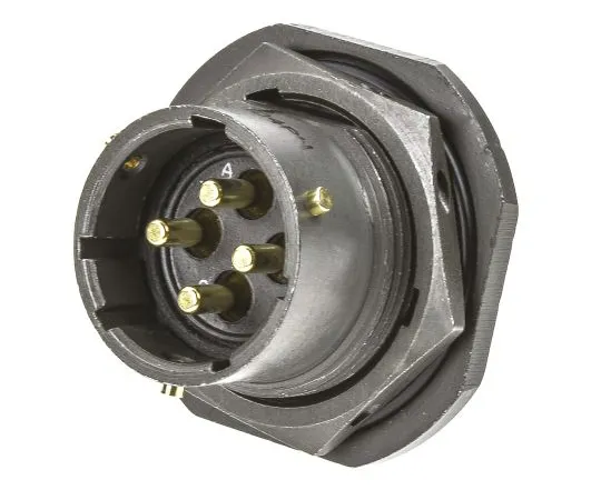 64-1362-59　Amphenol 62GB Series, 4 Way Panel Mount MIL Spec Circular Connector Receptacle, Pin Contacts,Shell Size 14, Bayonet　62GB-57A14-04PN