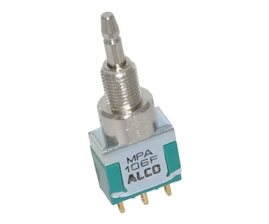 64-0660-79　TE Connectivity Single Pole Double Throw (SPDT) Momentary Push Button Switch, 6.35 (Dia.)mm, Panel Mount　MPA106F