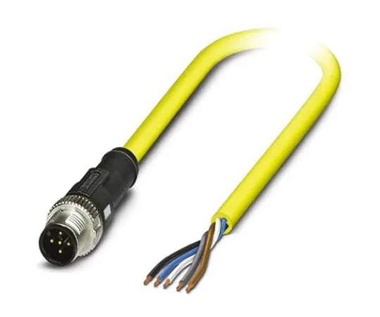 64-1300-64　Phoenix Contact, SAC-5P-MS/ 2.0-542 SCO BK Series, Straight M12 to Unterminated Cable assembly, 5 Core 2m Cable　1406159