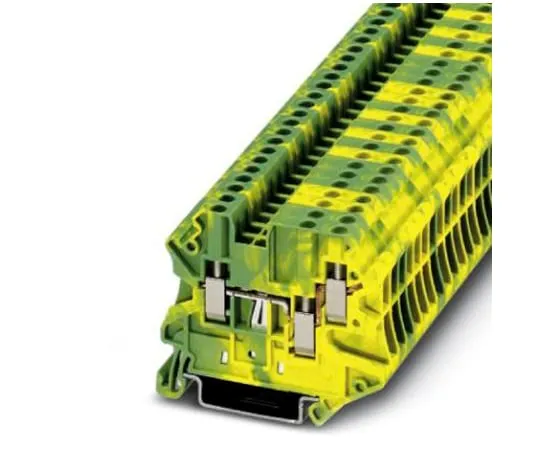 64-1307-02　Phoenix Contact, UT 2.5-TWIN-PE Series , 352 V Feed Through Terminal Block, Screw Termination　3044539
