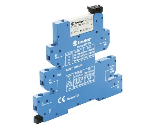 64-1247-90　Finder 12V ac/dc DIN Rail Interface Relay Module, SPDT　39.41.0.024.5060