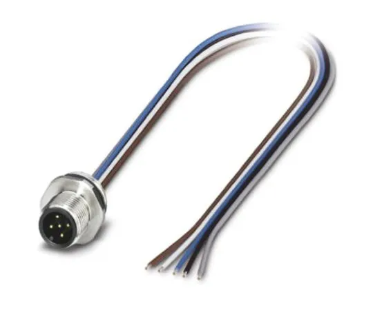 64-1262-91　Phoenix Contact Straight M12 to Unterminated Cable assembly, 500mm Cable　1554568