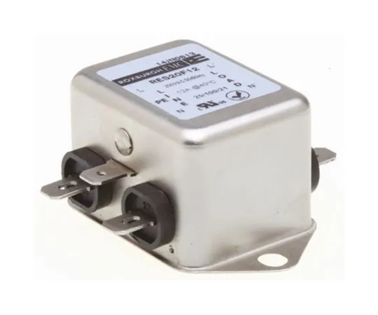 64-1322-93　Roxburgh EMC RES20 Series 12A 250 V ac DC → 400Hz Chassis Mount RFI Filter, with Fast-On Terminals, Single Phase　RES20F12