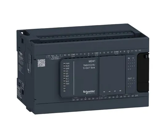 64-1321-64　Schneider Electric Modicon M241 PLC CPU Mini USB Interface, 128000 Steps Program Capacity, 14 Inputs, 10 Outputs, 24 V　TM241C24U
