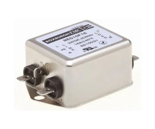 64-1322-89　Roxburgh EMC RES10 Series 16A 250 V ac DC → 400Hz Chassis Mount RFI Filter, with Fast-On Terminals, Single Phase　RES10F16