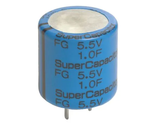 64-1248-43　KEMET 0.47F Supercapacitor EDLC -20 → +80% Tolerance Supercap FG Series 5.5V dc Through Hole　FG0H474ZF