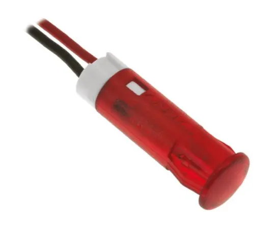 64-0674-82　Apem Red Indicator, Lead Wires Termination, 24 V dc, 6mm Mounting Hole Size　QS63XXR24