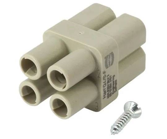 64-1312-28　Han-Modular Series Cable Mount Connector Insert, Female, 3/0 Way, 40A, 830 V　09120043151