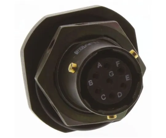 64-1362-53　Amphenol 62GB Series, 7 Way Panel Mount MIL Spec Circular Connector Receptacle, Socket Contacts,Shell Size 10, Bayonet　62GB-57A10-07SN