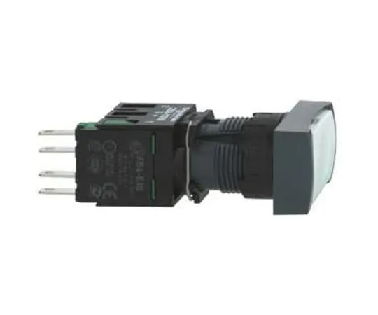 64-1386-72　Schneider Electric, Harmony XB6 White Rectangular Push Button, 16.2mm Momentary Quick Connect, Solder Tag　XB6DA11B