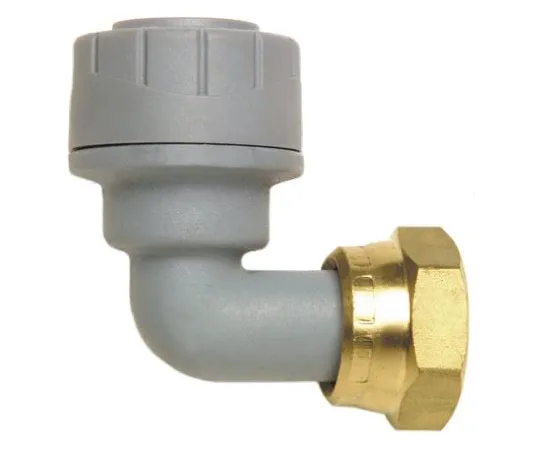 64-0663-70　Polyplumb Push Fit Fitting Brass 90° Tap Connector, 15mm od　PB1715RS