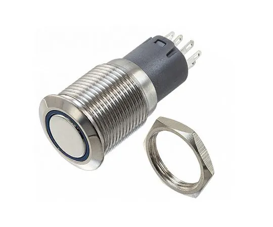 64-1634-57　Illuminated Solder Push Button Switch, , 3 A, Double Pole Double Throw (DPDT), -20 → +55°C　MP0045/1D2BL012