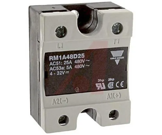 64-1597-90　Carlo Gavazzi 25 A SPNO Solid State Relay, Zero Crossing, Panel Mount, Varistor, 530 V ac Maximum Load　RM1A48D25