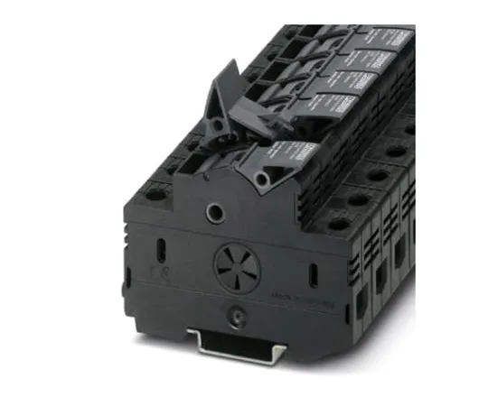 64-1592-86　Phoenix Contact, Black, UK 10.3-CC HESILED N 600 2POL Series, 32A 1 F***d DIN Rail Terminal　3048629