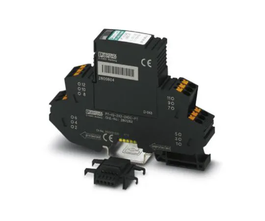 64-1537-47　Phoenix Contact PT-IQ-2X2+F-48DC-PT Series 37 V ac, 53 V dc Maximum Voltage Rating 10kA Maximum Surge Current Surge　2801266