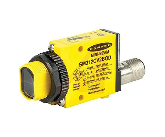 64-1626-84　Banner Photoelectric Sensor Convergent Maximum of 43 mm Detection Range NPN/PNP　SM312CV2MHSQD