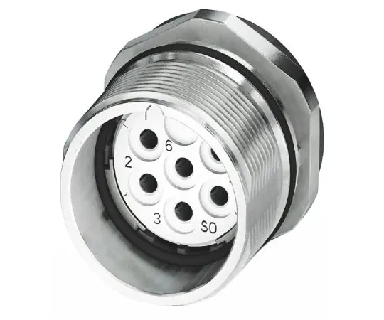 64-1416-15　Phoenix Contact CA-12S1N126Y00 Series M23 Bulkhead Mount Connector, 12 contacts Socket　1619865