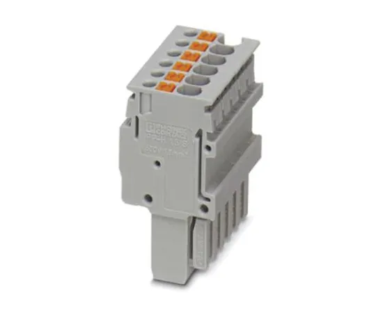 64-1577-47　Phoenix Contact PP-H 1.5/S/15 Terminal Plug, 15 Way/Pole, Push In Terminals, 0.14 → 1.5 mm², PA, 500 V　3212646
