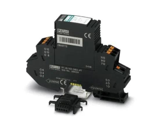 64-1537-41　Phoenix Contact PT-IQ-1X2-24DC-PT Series 21 V ac, 30 V dc Maximum Voltage Rating 10kA Maximum Surge Current Surge　2801255