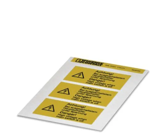 64-1567-78　Phoenix Contact Adhesive Pre-Printed Label. Quantity: 3　0830462