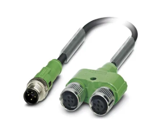 64-1639-31　Phoenix Contact M12 4-Pin - 2 x M12 4-Pin Male - Female Cable & Connector　1436204
