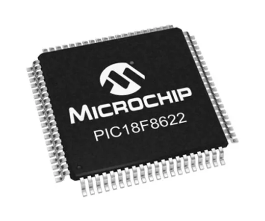 64-1432-65　Microchip PIC18F8622-E/PT, 8bit PIC Microcontroller, 40MHz, 64 kB Flash, 80-Pin TQFP　PIC18F8622-E/PT