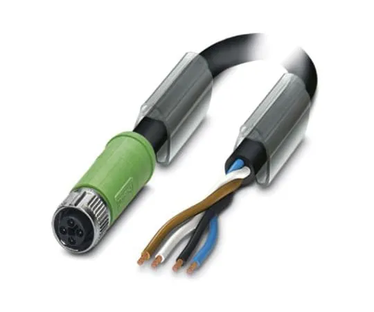 64-1567-28　Phoenix Contact, SAC-4P-10.0-PUR/FST SCO Series, Straight M12 to Unterminated Cable assembly, 10m Cable　1408826
