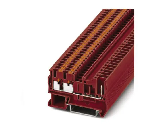64-1601-15　Phoenix Contact, PT 2.5-TWIN/1P RD Series , 500 V Feed Through Terminal Block, Plug In, Push In Termination　3209634