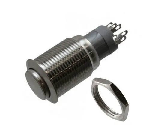 64-1634-50　Bulgin Double Pole Double Throw (DPDT) Momentary Push Button Switch, 16.2 (Dia.)mm, Panel Mount, 50V　MP0045/3D0NN000