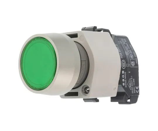 64-1631-73　Modular Switch Body, IP65, Green, Panel Mount, Latching for *** with Eao 04 Series Contact Block -25°C +50°C　704.062.5