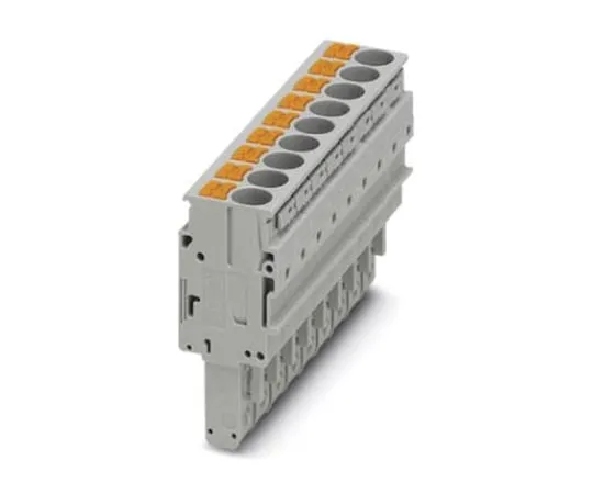 64-1588-08　Phoenix Contact PP-H 6/ 9 PCB Terminal Block, 9 Way/Pole, Push In Terminals, 0.5 → 10 mm², PA, 1 kV　3061648