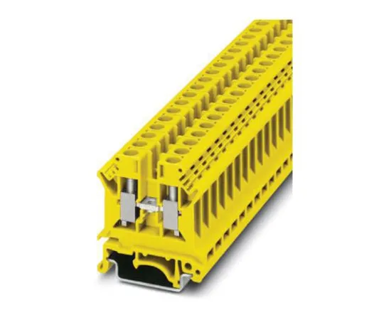 64-1601-68　Phoenix Contact, UK6 N YE Series , 800 V Feed Through Terminal Block, Screw Termination　0719249