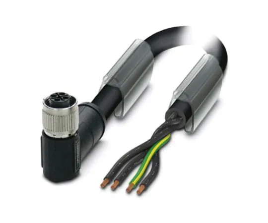 64-1567-43　Phoenix Contact, SAC-4P- 1.0-PUR/FRS PE SCO Series, Right Angle M12 to Unterminated Cable assembly, 500mm Cable　1408848