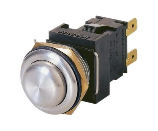 64-1634-44　Arcolectric Double Pole Double Throw (DPDT) Latching Push Button Switch, IP66, 19.2 (Dia.)mm, Panel Mount, 250V ac　H8350RPAAA