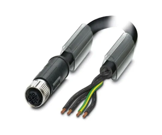 64-1567-42　Phoenix Contact, SAC-4P-10.0-PUR/FSS PE SCO Series, Straight M12 to Unterminated Cable assembly, 2m Cable　1408846