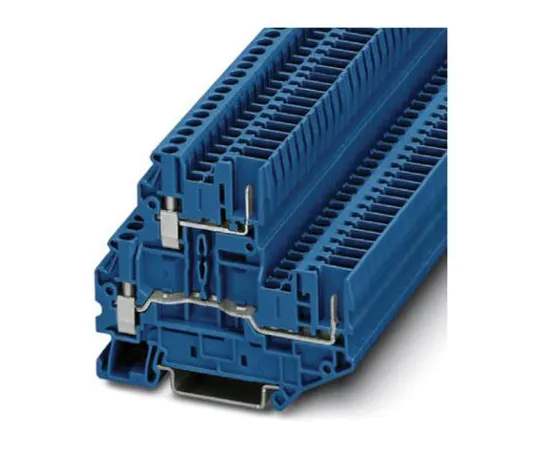 64-1601-80　Phoenix Contact, UTTB 2.5/2P BU Series , 500 V Double Level Terminal Block, Plug In, Screw Termination　3060364