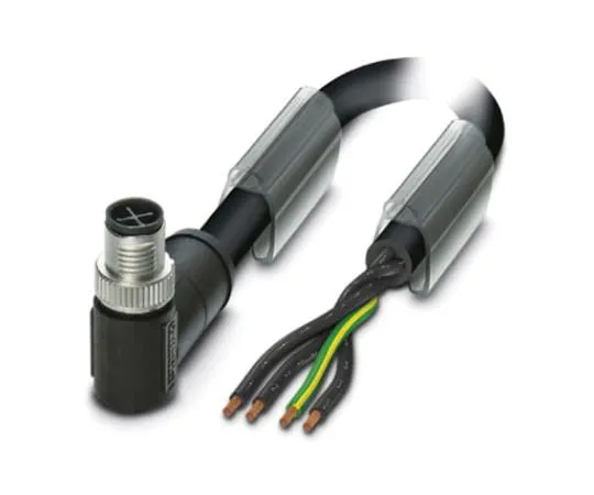 64-1567-36　Phoenix Contact, SAC-4P-MRS/ 5.0-PUR PE SCO Series, Right Angle M12 to Unterminated Cable assembly, 5m Cable　1408841