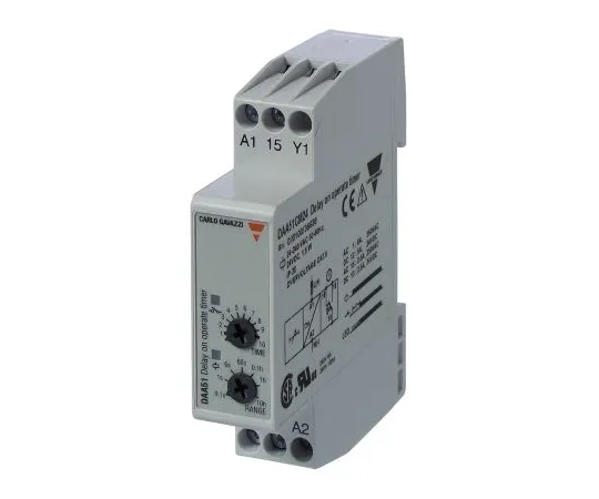 64-1597-79　Carlo Gavazzi ON Delay Single Timer Relay, Screw, 0.1 s → 100 h, SPDT, 2 Contacts, SPDT, 24 → 240 V ac,　DAA51CM24