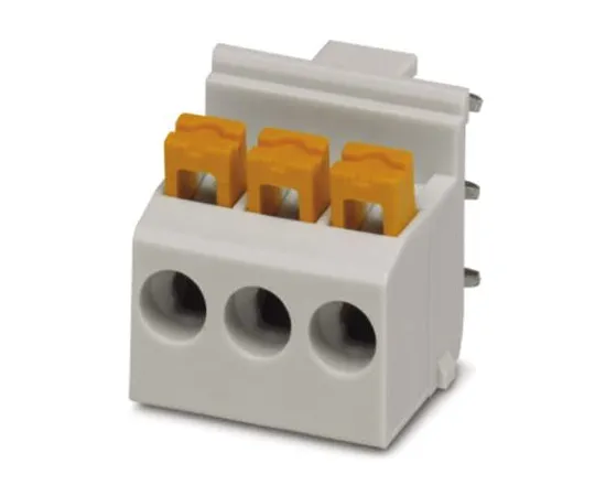 64-1566-39　Phoenix Contact FKDSO 2.5/ 3-R KMGY, 3 Way PCB Terminal Block　2200317